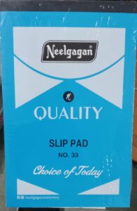 SLIP PAD NO.33 THIN PLAIN NEELGAGAN MRP 34 G3L3