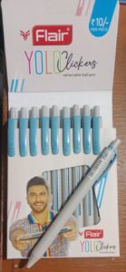 YOLO CLICKER BALL PEN BLUE MRP 10 RACK G2G2