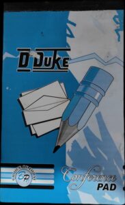 DUKE SLIP PAD 33 NO. RULLED MRP RS 15