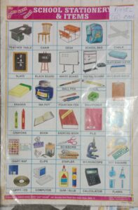 SCHOOL STATIONERY AND ITEMS CHART NO 137 MRP 7