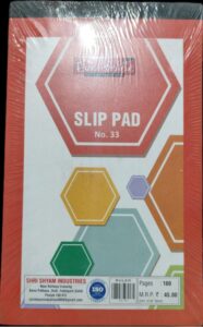 EVERSHINE SLIP PAD 33 NUMBER RULLED MRP RS 45 3RD FLOOR