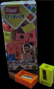 FLAIR CREATIVE S-QUARE SHARPNER PKT MRP RS 100 G2H2