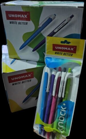 UNOMAX KNOCK RT BALL PEN BLUE MRP RS 6 G2KI