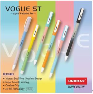 UNOMAX VOGUE ST BALL PEN BLUE MRP RS 10 (G2G3)