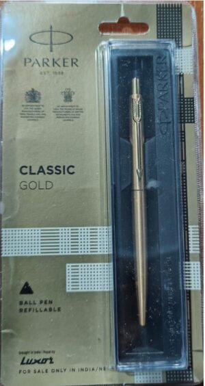 PARKER CLASSIC GOLD BALL PEN MRP RS 650 (BOX S5)